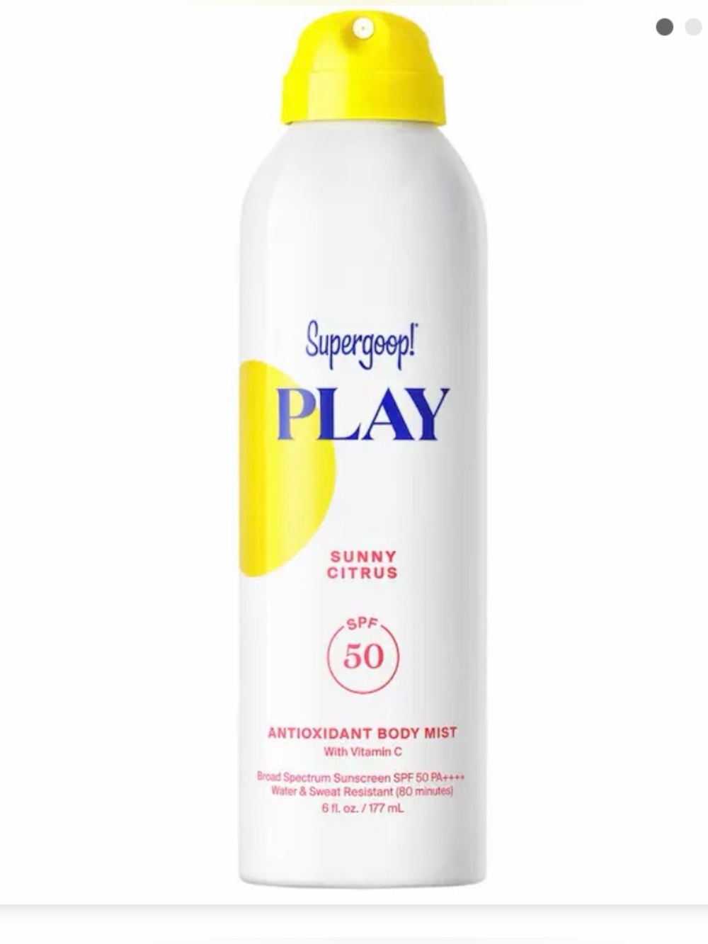 TWO Supergoop! PLAY Antioxidant Body Mist SPF 50 2X